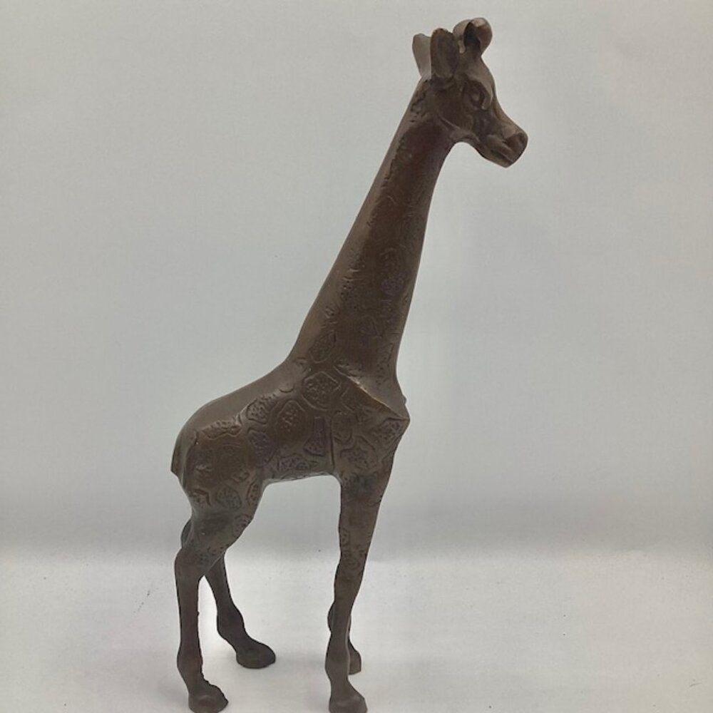 Brass Giraffe 11" Height 2.3 lbs Vintage